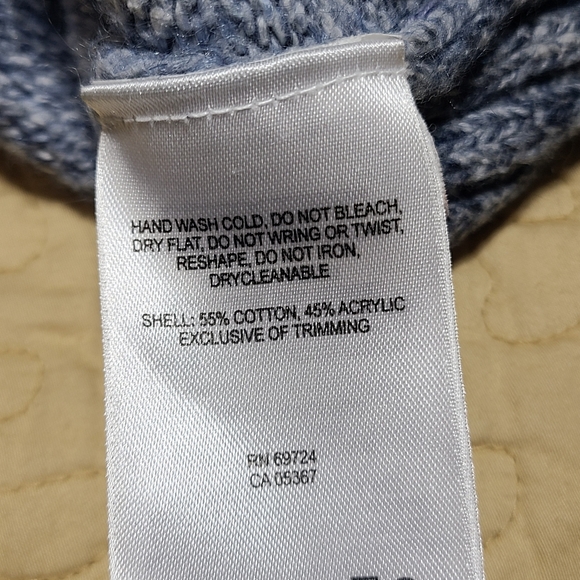 Columbia striped turtleneck knit sweater size S - Picture 4 of 5